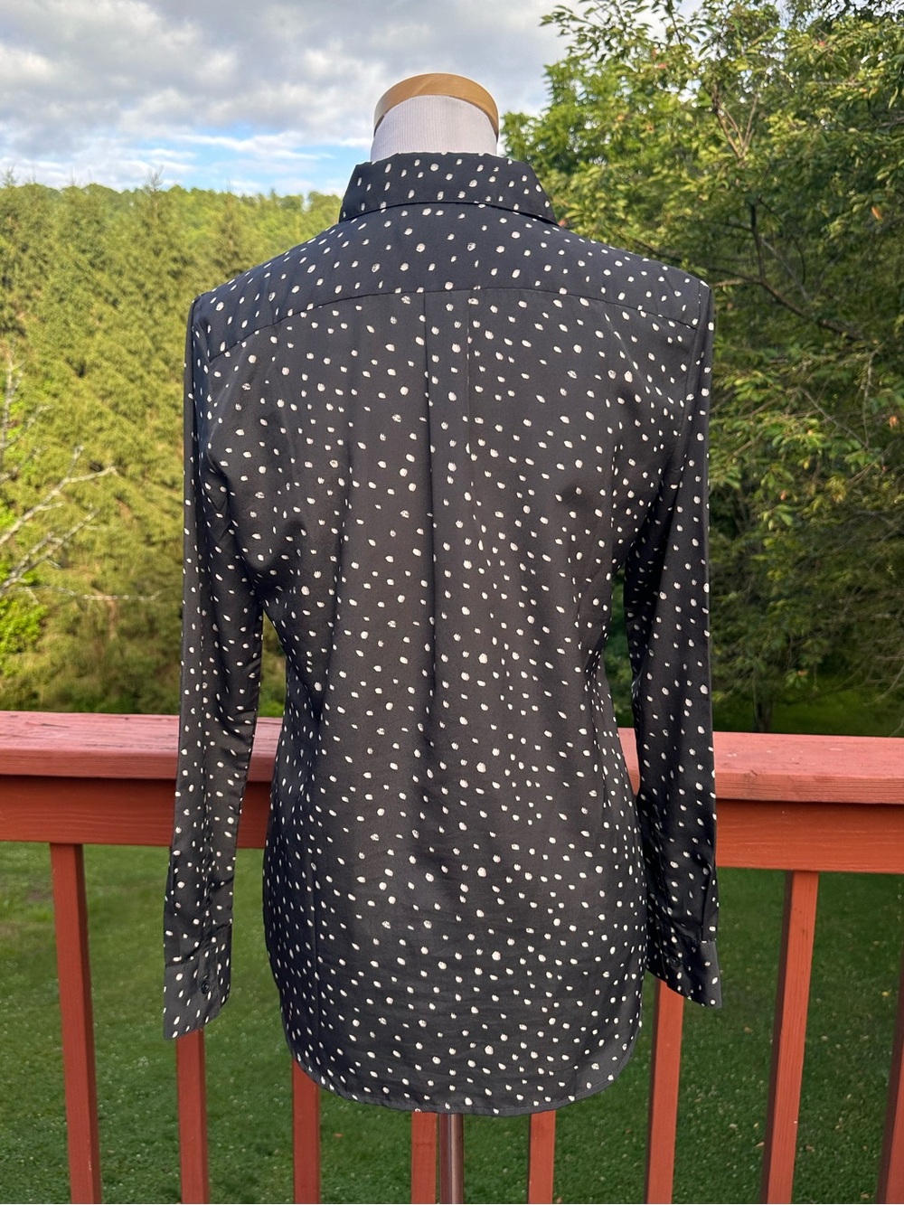 Banana Republic Dillon-Fit Classic Button Down Shirt Polka Dot - Picture 3 of 6